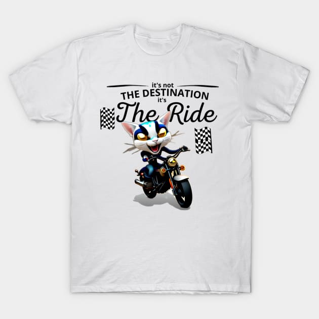 Biker cat T-Shirt by sweetvision